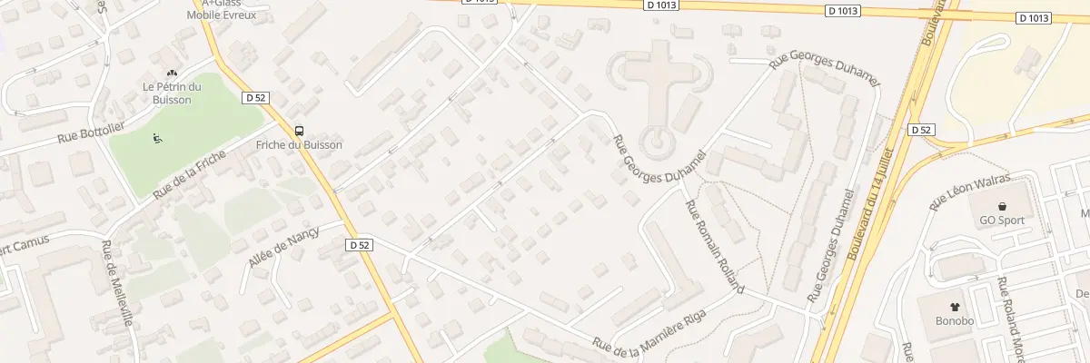 Plan du 14 Rue de Strasbourg à Évreux