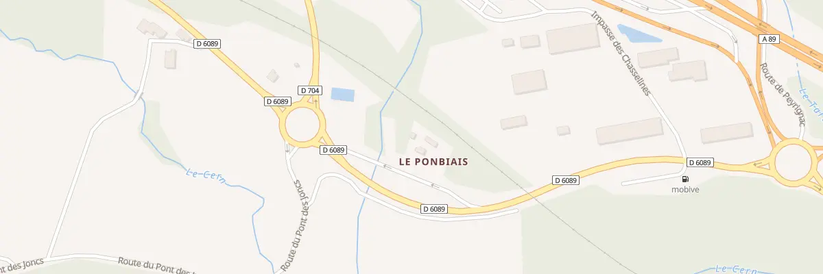 Plan du 100 Pas du Ponbiais à La Bachellerie