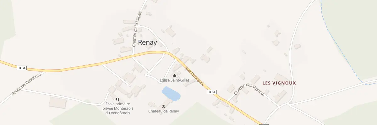 Plan du 10 Rue Principale à Renay