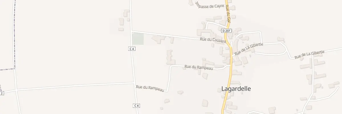 Plan du 3 Rue du Couvent à Lagardelle