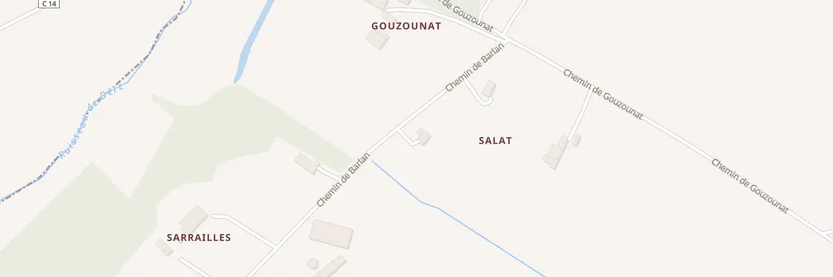 Plan du 1448 Che de Barlan à Savenès