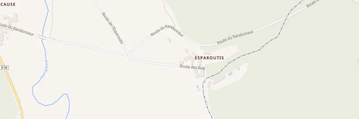 Plan du 17 Sparoutis à Saint-Cybranet