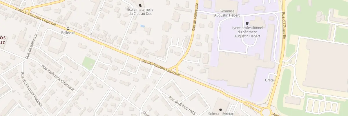 Plan du 1 Rue de Netreville à Évreux