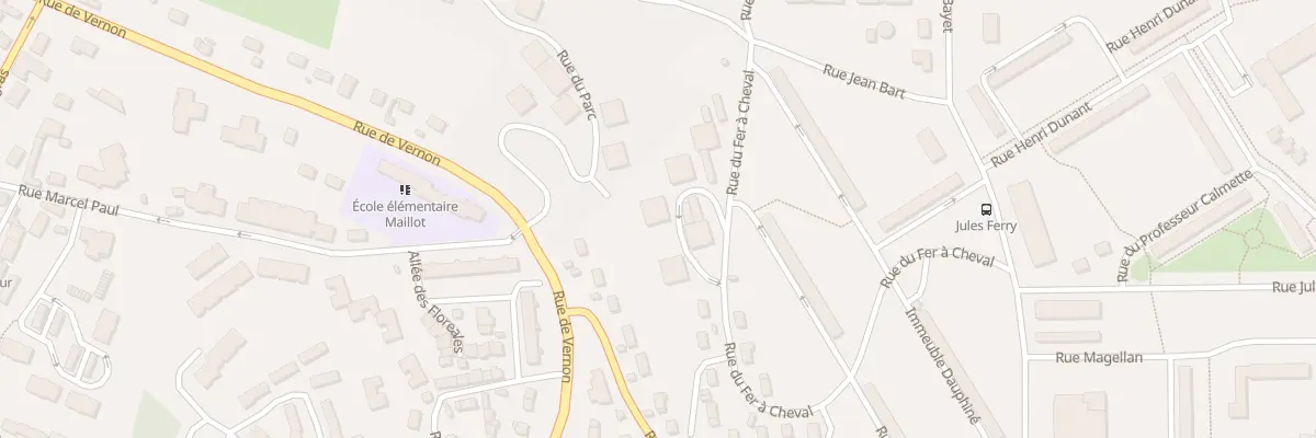 Plan du 9005 Rue du Fer à Cheval à Évreux