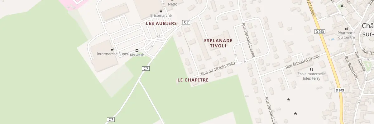 Plan du 11 Rue du Dix Huit Juin 1940 à Châtillon-sur-Indre