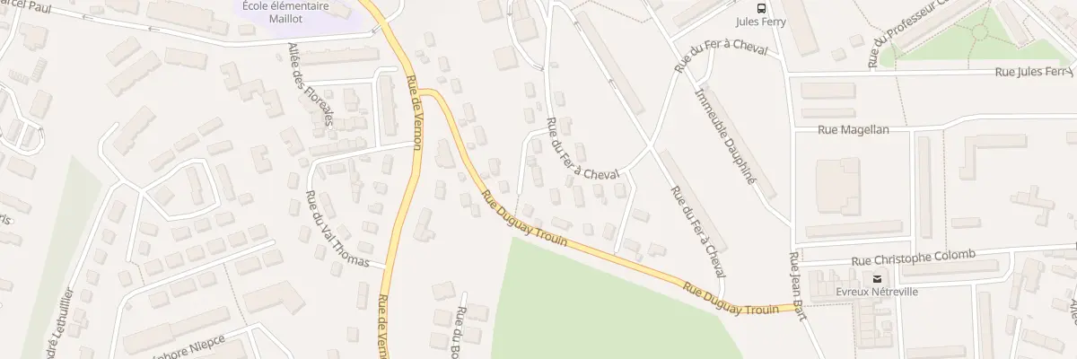 Plan du 33 Rue du Fer à Cheval à Évreux