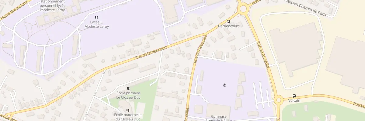 Plan du 36 Rue d’Hardencourt à Évreux