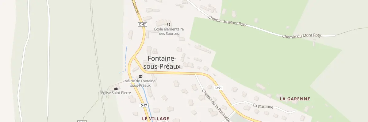 Plan du 91 Rte du Val de la Chaux à Fontaine-sous-Préaux
