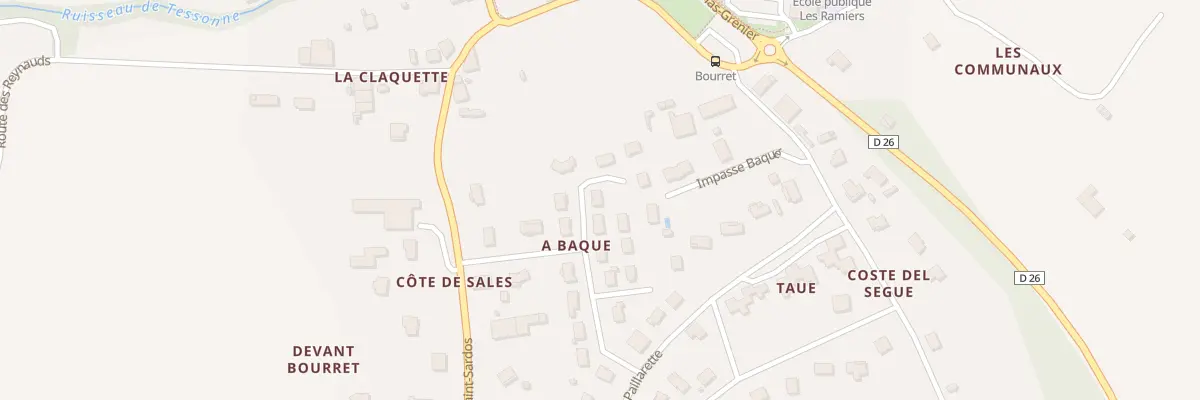 Plan du 5346 A Baque à Bourret