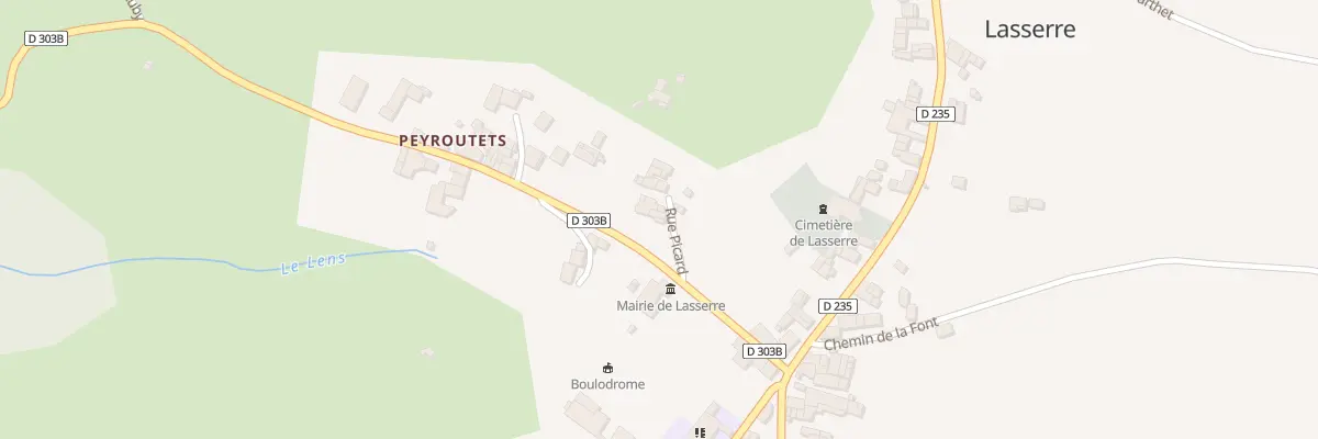 Plan du 44 Peyroutets à Lasserre