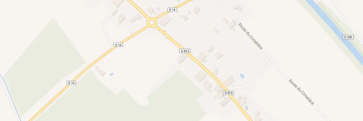 Plan du 1031 D 813 de Castelsarrasin à Saint-Porquier