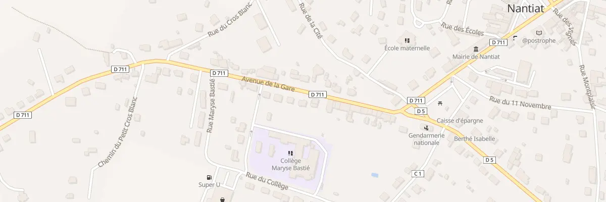 Plan du 23 Av de la Gare à Nantiat