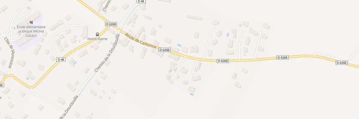 Plan du 34 Rte de Carbonne à Lafitte-Vigordane