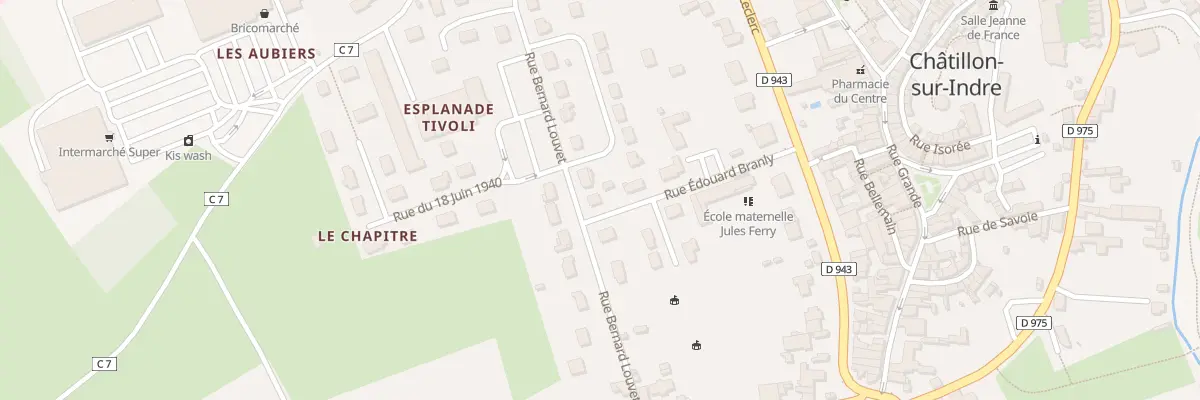 Plan du 8 Rue Édouard Branly à Châtillon-sur-Indre
