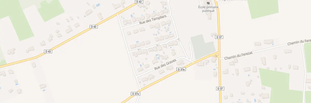 Plan de la Rue des Chevaliers à Poucharramet
