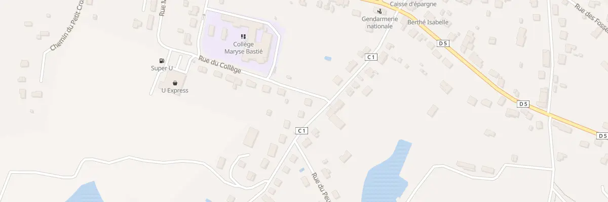 Plan du 1 Rue du Collège à Nantiat