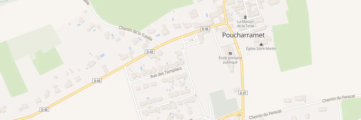 Plan du 10 Rue des Templiers à Poucharramet