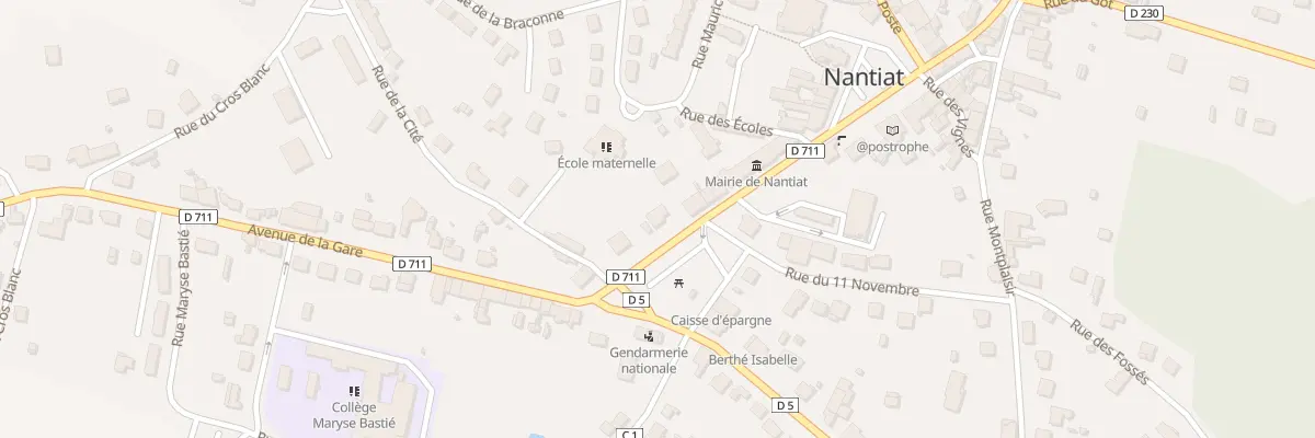 Plan du 24 Av de l’Hôtel de Ville à Nantiat