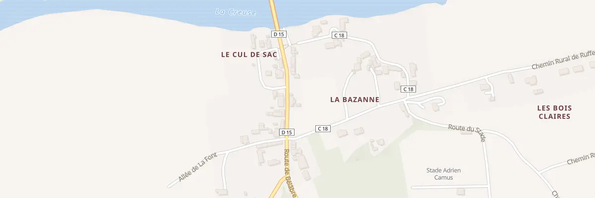 Plan du 21 Rte de Bélabre à Ruffec