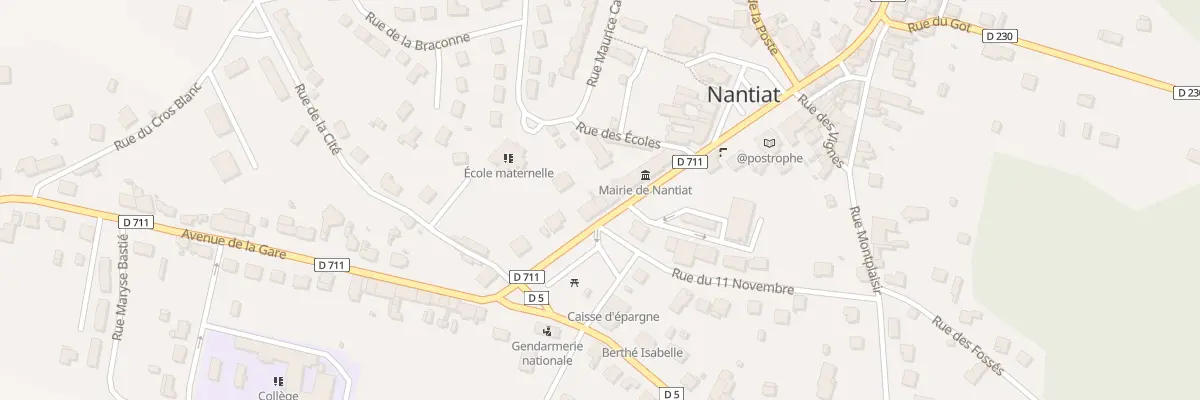 Plan du 5254 Av de l’Hôtel de Ville à Nantiat