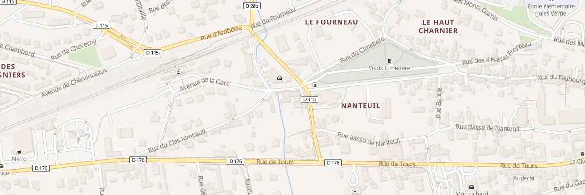 Plan du 9 Av de la Gare à Montrichard Val de Cher