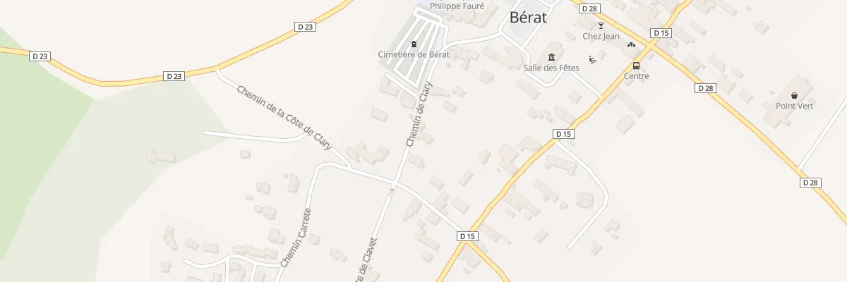 Plan du 122 Che de Clary à Bérat