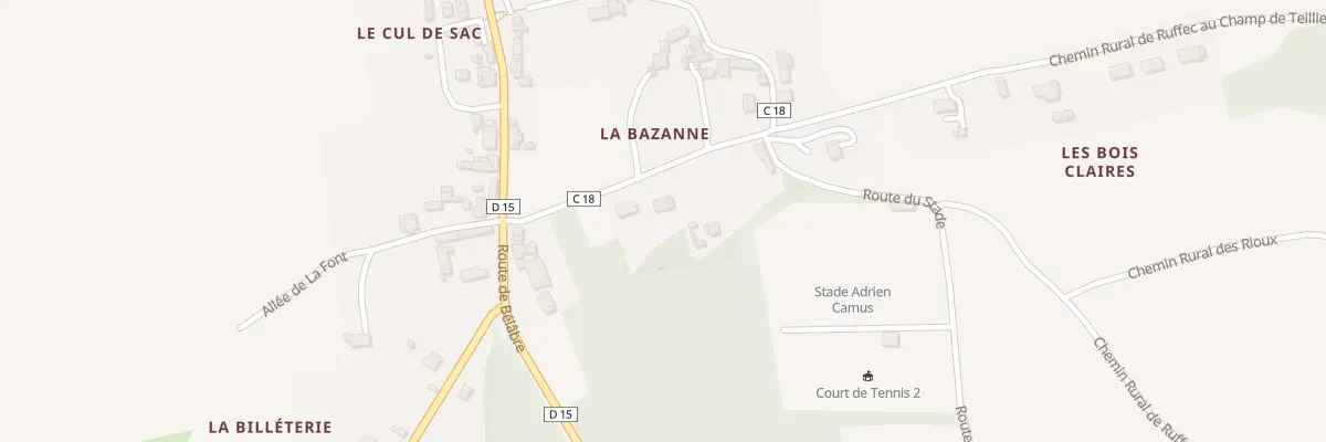 Plan du 14 La Bazanne à Ruffec