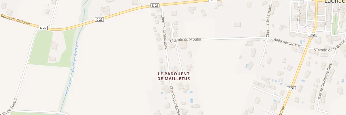 Plan du 50 Imp du Padouent à Launac