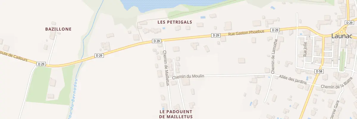 Plan du 1 Che du Moulin à Launac