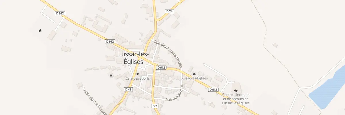 Plan du 2 Rue des Anciens Fossés à Lussac-les-Églises