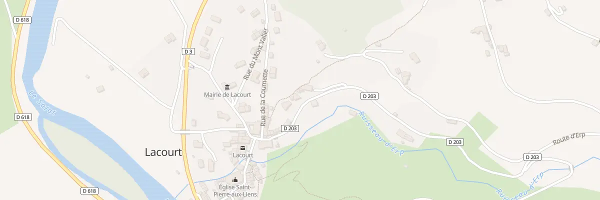 Plan du 11 Rte d’Erp à Lacourt