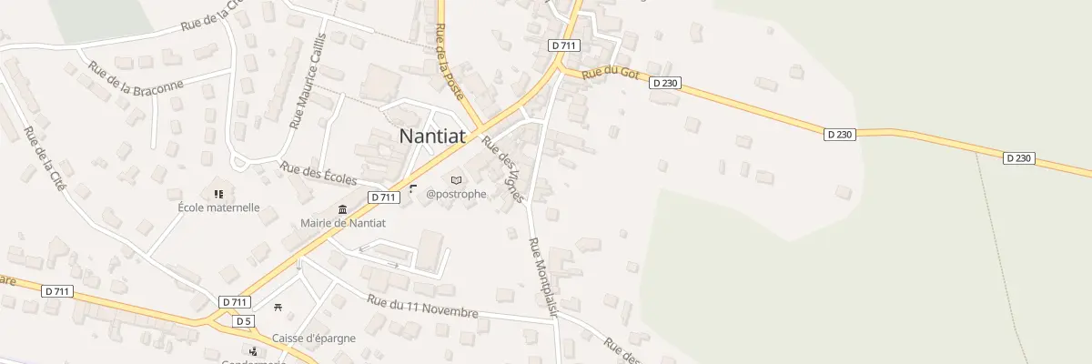 Plan du 13 Rue Montplaisir à Nantiat
