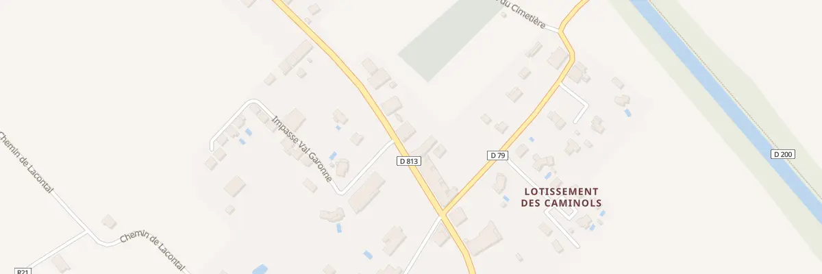 Plan du 10 D 813 de Castelsarrasin à Saint-Porquier