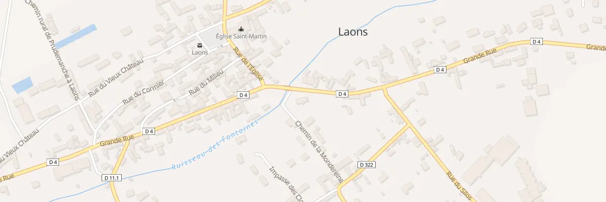 Plan du 15 Rue Grande Rue à Laons