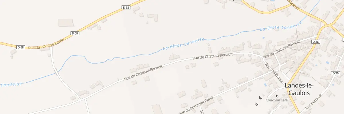 Plan du 421 Rue de Chateau Renault à Landes-le-Gaulois