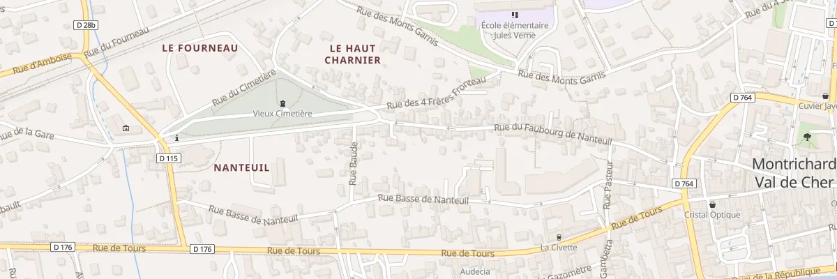 Plan du 49 Rue du Fbg de Nanteuil à Montrichard Val de Cher