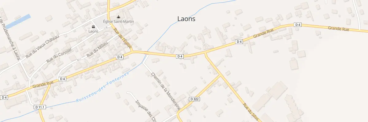 Plan du 13 Rue Grande Rue à Laons