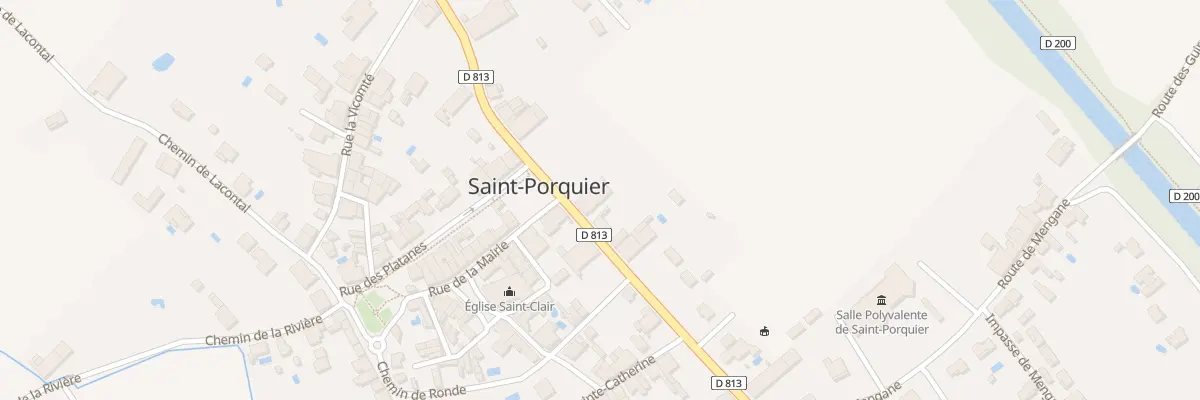 Plan du 5 D 813 de Toulouse à Saint-Porquier