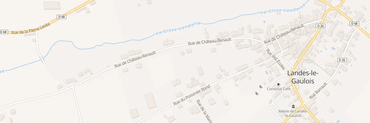 Plan du 388 Rue de Chateau Renault à Landes-le-Gaulois
