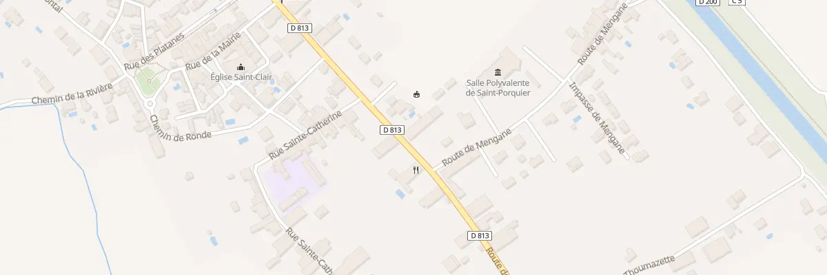 Plan du 23 Rte Dep 813 de Toulouse à Saint-Porquier