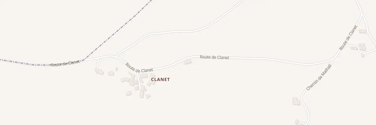 Plan du 92 Las Bourdenes et Clanet à Montardit