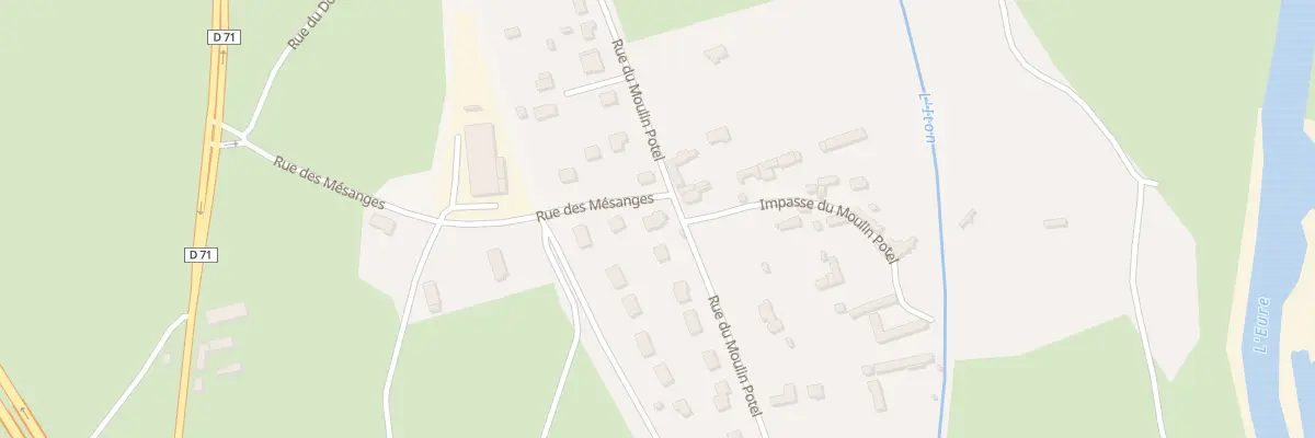 Plan du 1 Rue des Mesanges à Acquigny