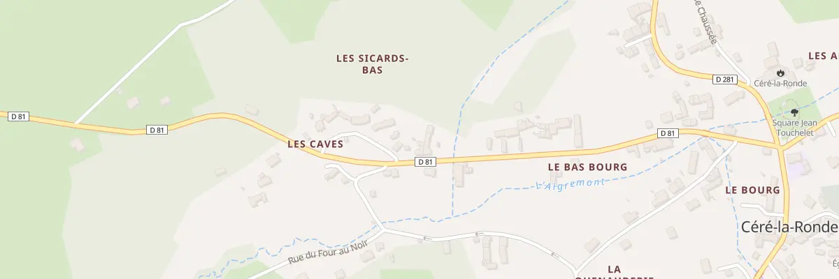 Plan du 23 Rue Alfred de Vigny à Céré-la-Ronde