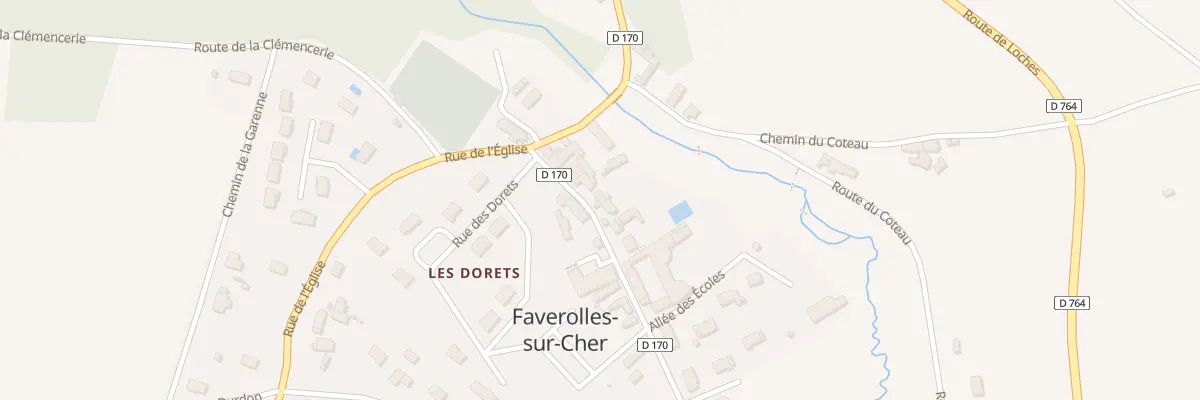 Plan du 9 Rue de la Mairie à Faverolles-sur-Cher