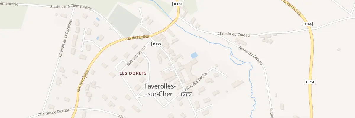 Plan du 13 Rue de la Mairie à Faverolles-sur-Cher