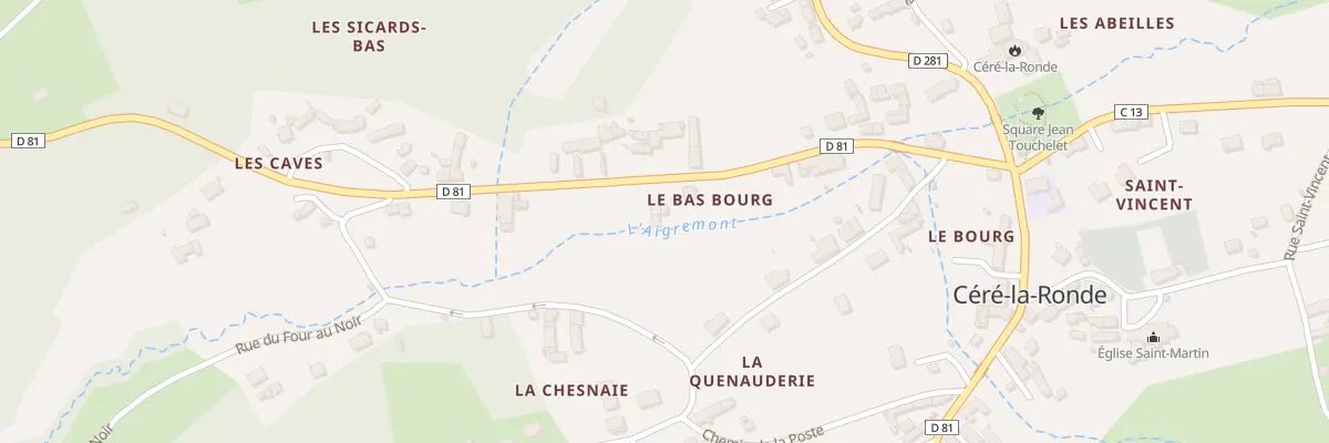 Plan du 6 Rue Alfred de Vigny à Céré-la-Ronde