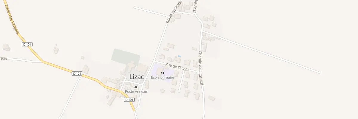 Plan du 5 Rue de l’École à Lizac