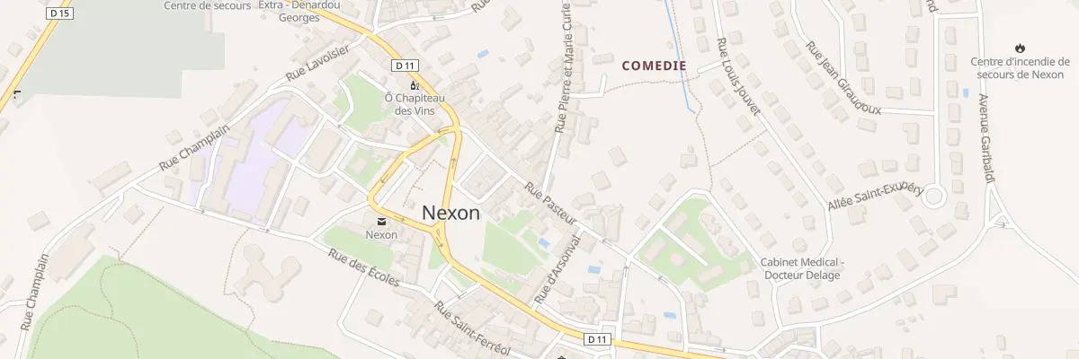 Plan du 1 Rue Pierre Curie à Nexon