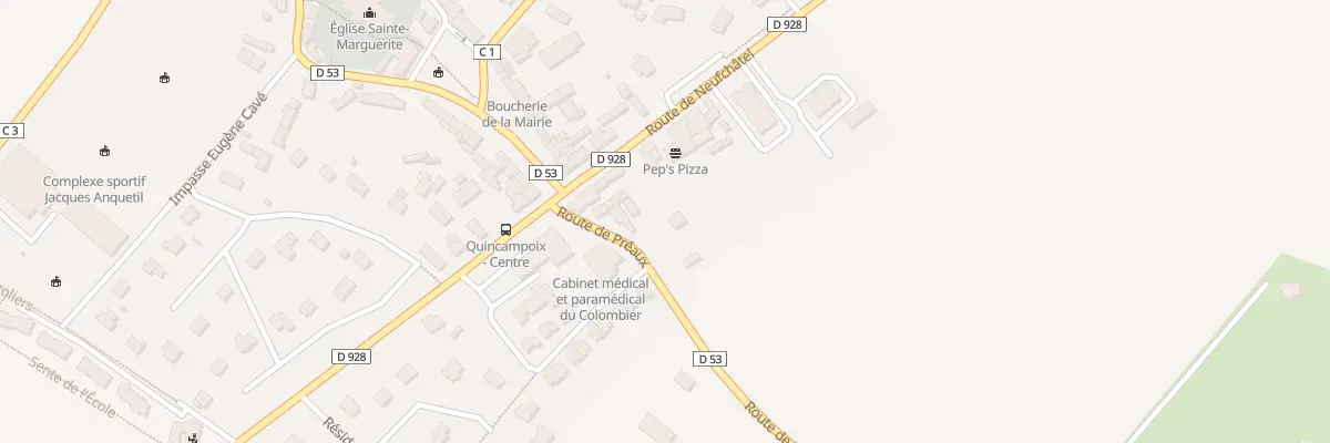 Plan du 69 Rte de Préaux à Quincampoix