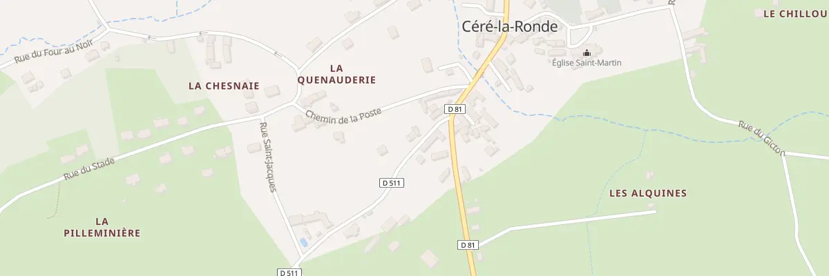 Plan du 1 Rue de Montpoupon à Céré-la-Ronde